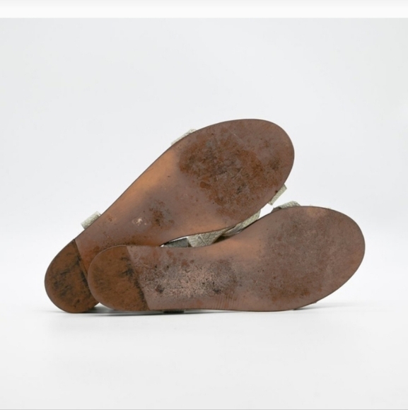 SURFACE TO AIR Python Embossed Ankle Wrap Flat Sandal Size 40 EU or US 10 - Picture 6 of 8